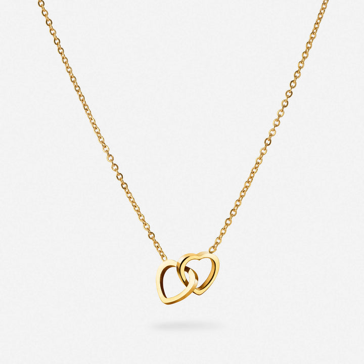 Personalised Double Hearts Necklace