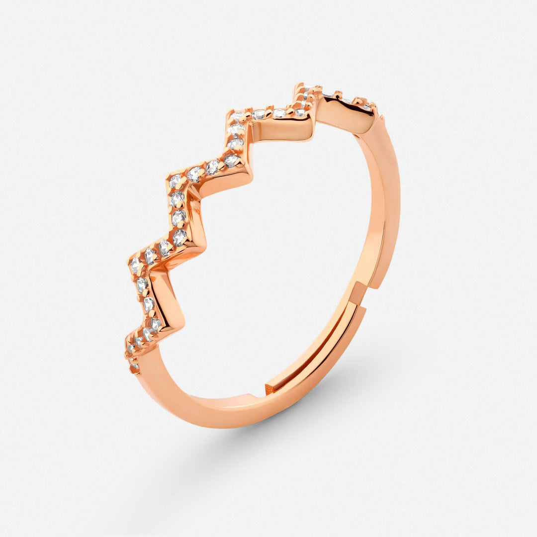 Highs & Lows Ring in Rose Gold